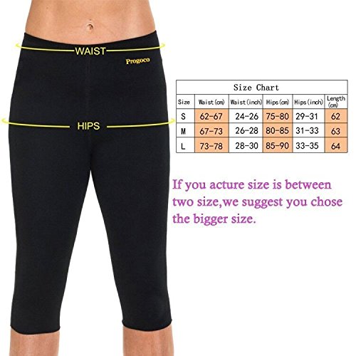 Progoco Pantalones Cortos Suana Deportivos Mujer de Neopreno Sauna Pants para Sudoración,Quema Grasa,Adelgazante Talla L Progoco Pantalones Cortos Suana Deportivos Mujer de Neopreno Sauna Pants para Sudoración,Quema Grasa,Adelgazante Talla L