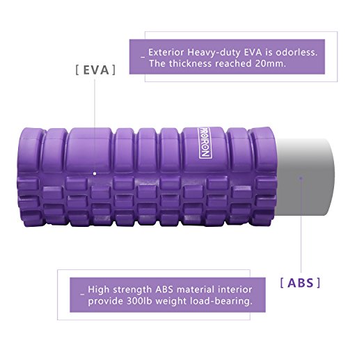 PROIRON Fitness Rodillo de Espuma Foam Roller Pequeño Pilates para Masajes, de Tejido Profundo para Muscular Fitness Pilates Yoga 14 x 33cm, Peso Ligero