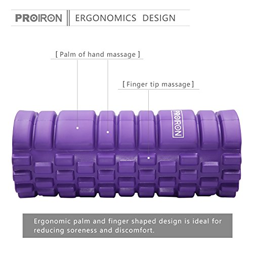 PROIRON Fitness Rodillo de Espuma Foam Roller Pequeño Pilates para Masajes, de Tejido Profundo para Muscular Fitness Pilates Yoga 14 x 33cm, Peso Ligero