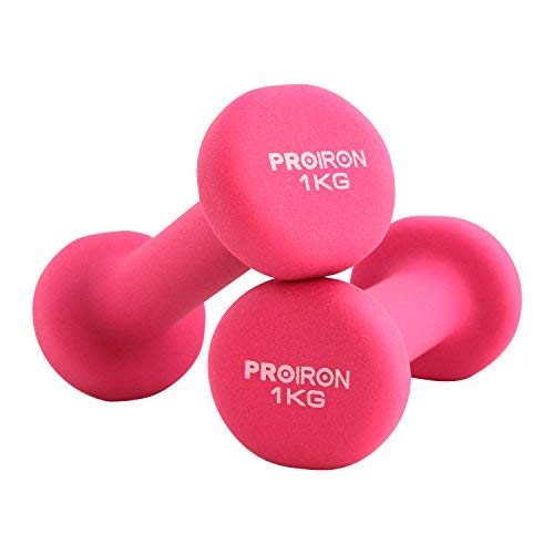PROIRON Mancuernas de Neopreno -Mancuernas con Revestimiento de Neopreno 2 x 1 kg PROIRON Mancuernas de Neopreno -Mancuernas con Revestimiento de Neopreno 2 x 1 kg