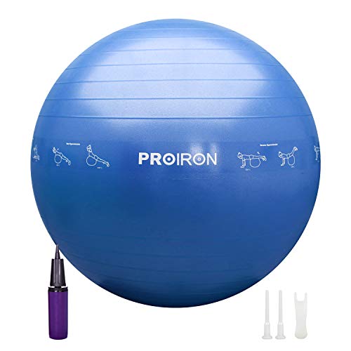 PROIRON Pelota de Pilates 55cm Fitball Pilates Pelota Embarazo (Azul)