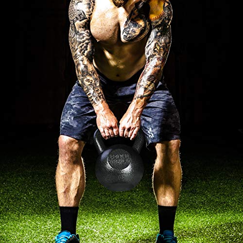 PROIRON Pesa Rusa de Hierro Fundido, Kettlebell 24kg para fisicoculturismo y Entrenamiento con Pesas PROIRON Pesa Rusa de Hierro Fundido, Kettlebell 24kg para fisicoculturismo y Entrenamiento con Pesas