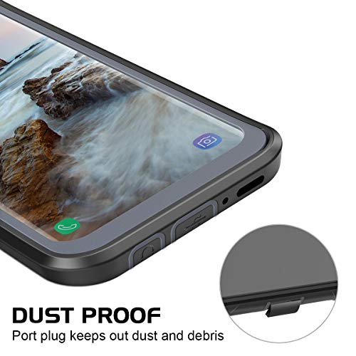 Prologfer Funda para Samsung Galaxy S8 Plus 360 Grados Transparente Carcasa Resistente con Protector de Pantalla incorporada Prueba de Golpes y Suciedad Cover para Samsung Galaxy S8 Plus Negro