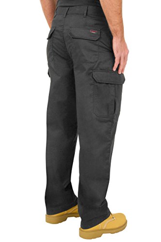 ProLuxe Endurance - Pantalones Tipo Cargo, de Combate, con Bolsillos para Rodillera y Costuras reforzadas, Negro 42T