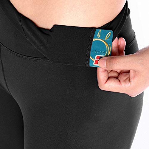 Promover Pantalones Cortos de Yoga para Mujer Leggings de Cintura Alta con Bolsillos Control de Abdomen Leggings de Yoga Pantalones de Entrenamiento