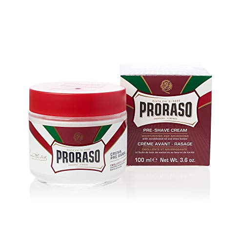 Proraso Crema Pre Afeitado Sándalo Y Manteca De Karité Para Barbas Duras - 100 Ml. 300 g (400502)