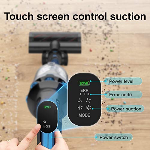 proscenic P10 Aspiradora sin Cable Potente con 22000pa, Escoba eléctrica portátil con Pantalla táctil, autonomía Recargable de batería 40 Minutos, 3 Niveles con Varios Accesorios proscenic P10 Aspiradora sin Cable Potente con 22000pa, Escoba eléctrica portátil con Pantalla táctil, autonomía Recargable de batería 40 Minutos, 3 Niveles con Varios Accesorios