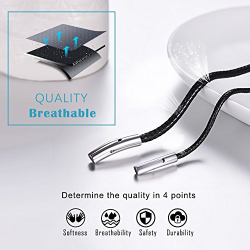 PROSTEEL Collar de Cuero Genuino para Hombre, 3mm Cadena de Cuero con Cierre de Acero Inoxidable Collar Básico PROSTEEL Collar de Cuero Genuino para Hombre, 3mm Cadena de Cuero con Cierre de Acero Inoxidable Collar Básico