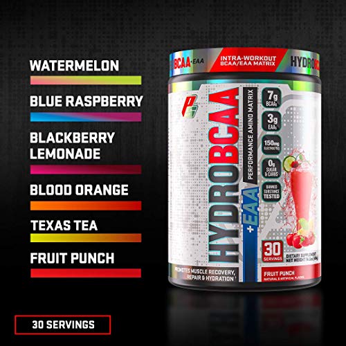 PROSUPPS HydroBCAA 2:1:1 paquete de 30 porciones Aminoácidos ramificados BCAA Leucina Isoleucina Valina Regeneración muscular Sabor del té de Texas