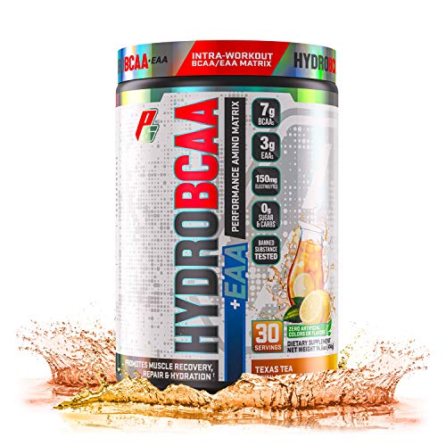 PROSUPPS HydroBCAA 2:1:1 paquete de 30 porciones Aminoácidos ramificados BCAA Leucina Isoleucina Valina Regeneración muscular Sabor del té de Texas