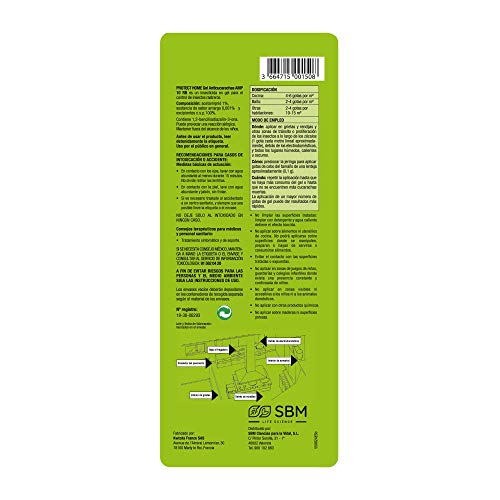 Protect Home Gel Anticucarachas, Cebo de accion inmediata, eficacia Total, 1 jeringuilla Anti Cucarachas, Azul, 1 x 10 gramos Protect Home Gel Anticucarachas, Cebo de accion inmediata, eficacia Total, 1 jeringuilla Anti Cucarachas, Azul, 1 x 10 gramos