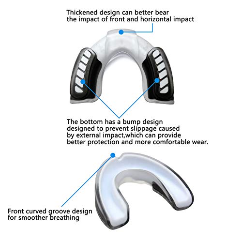 protector bucal boxeo, mouthguard para MMA, rugby, muay thai, hockey, judo, karate, artes marciales y todos los deportes de contacto,gum shield mouth guard protección superior y ajuste cómodo