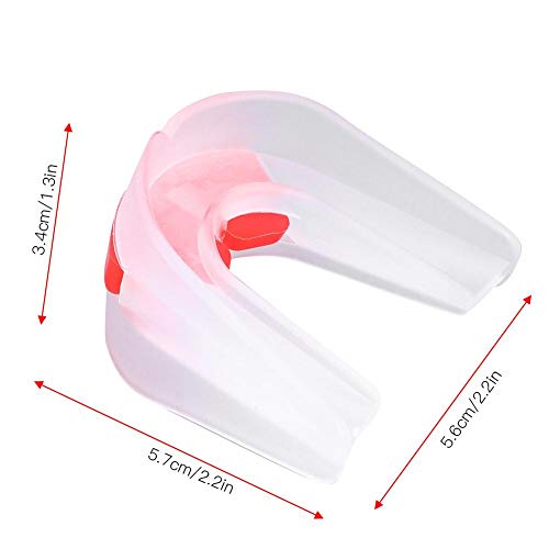 Protector bucal de Doble Cara Adultos Dientes Protector bucal Equipo Protector Lucha Deportes Taekwondo tailandés con Estuche de plástico Transparente Protector bucal de Doble Cara Adultos Dientes Protector bucal Equipo Protector Lucha Deportes Taekwondo tailandés con Estuche de plástico Transparente