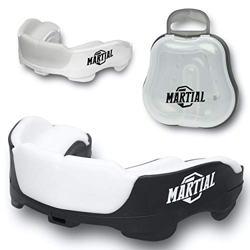 ¡Protector bucal Martial Premium para una respiración Ideal! Protector bucal Perfectamente Ajustable con Caja de Transporte. para Artes Marciales, MMA, Boxeo, Kickboxing, Hockey, fútbol - Adultos ¡Protector bucal Martial Premium para una respiración Ideal! Protector bucal Perfectamente Ajustable con Caja de Transporte. para Artes Marciales, MMA, Boxeo, Kickboxing, Hockey, fútbol - Adultos
