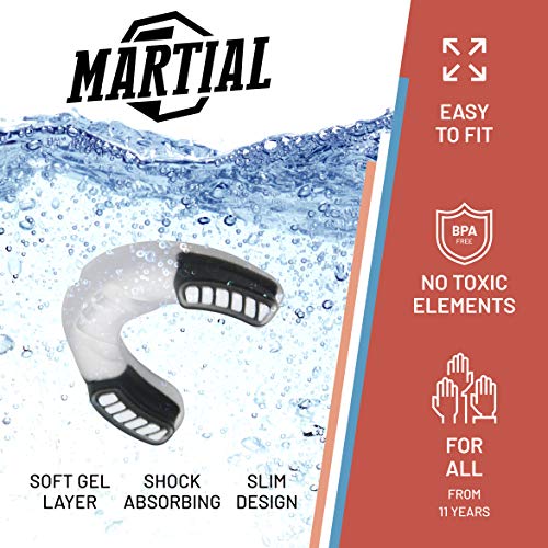 ¡Protector bucal Martial Vindicator para una respiración Ideal y fácil de Ajustar! Protector bucal de Diferentes Formas. para Artes Marciales, MMA, Boxeo, Kickboxing, Hockey, fútbol - Adultos