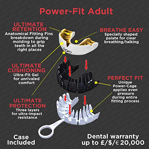 Protector bucal OPRO Power-Fit para rugby, hockey, MMA, boxeo, baloncesto y otros deportes de contacto Protector bucal OPRO Power-Fit para rugby, hockey, MMA, boxeo, baloncesto y otros deportes de contacto
