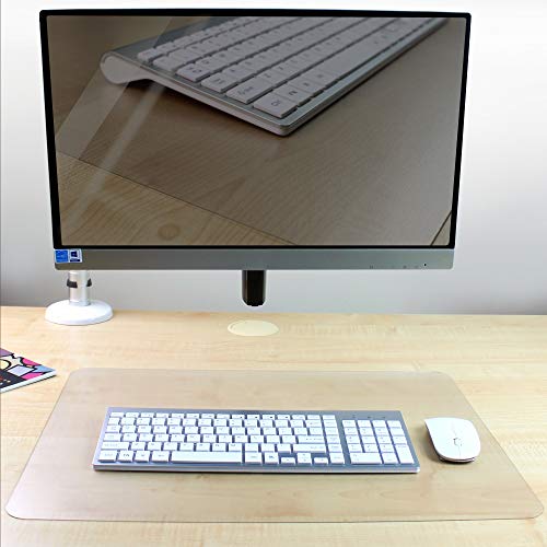 Protector de escritorio rectangular de policarbonato Desktex de 48 x 61 cm con parte trasera antideslizante, transparente 48 x 61 cm