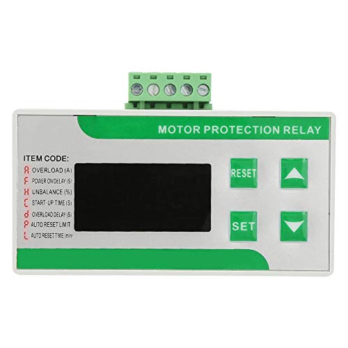 Protector de motor digital, protector de motor eléctrico digital de 220/380 V CA Protector de pérdida de fase de sobrecarga 2-99A con pantalla para bombas, grúas, elevadores(AC220V)