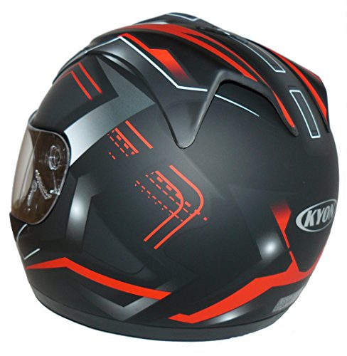 Protectwear Casco de Moto, Rojo/Negro, M