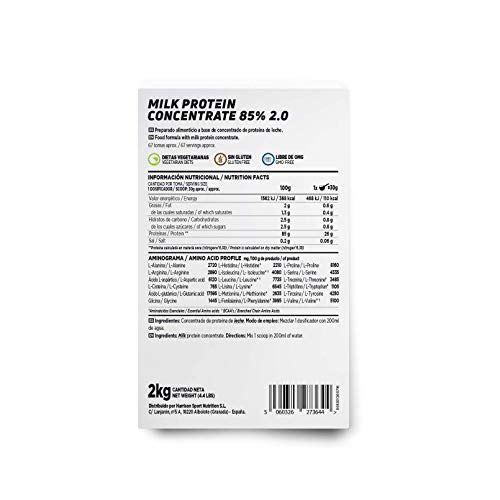Proteína Concentrada de Leche 85% de HSN | Milk Protein Concentrate | Batido de Proteínas Apto Vegetariano | Sin Gluten, Sin Lactosa, Sin Añadidos, Sabor Neutro, 2 Kg Proteína Concentrada de Leche 85% de HSN | Milk Protein Concentrate | Batido de Proteínas Apto Vegetariano | Sin Gluten, Sin Lactosa, Sin Añadidos, Sabor Neutro, 2 Kg