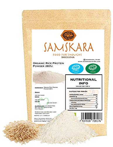 Proteina de Arroz (80%) en Polvo isolada | Ecológico Bio | producida en España | SAMSKARA | E.U Agriculture Organic Bio Rice Protein (80%) (500gr) Proteina de Arroz (80%) en Polvo isolada | Ecológico Bio | producida en España | SAMSKARA | E.U Agriculture Organic Bio Rice Protein (80%) (500gr)
