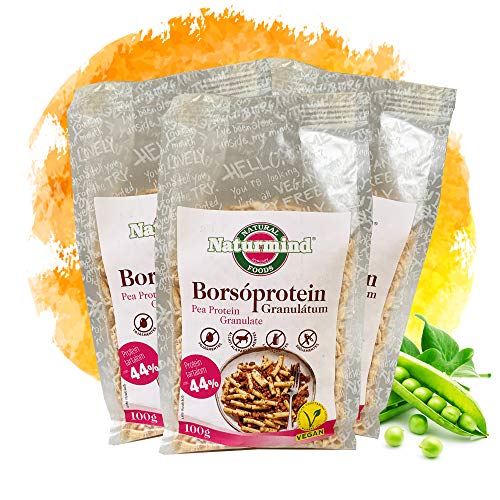 Proteína de guisante granulada / texturizada / para vegetarianos / veganos / para salsa boloñesa, chili non carne, hamburguesa, hacktätschli y mucho más / 3 unidades (3 x 100 g)