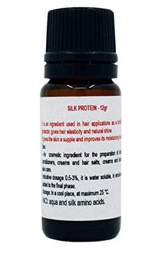 Proteína de seda – 12 gr – como un ingrediente para formulaciones cosméticas, recomendado en todos los tipos de productos para el cuidado de la piel y el cabello.