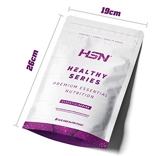 Proteína de Soja Aislada de HSN | Vegan Protein | Proteína Vegana con Stevia | Soy Protein Isolate | Sin Gluten, Sin Colesterol, Sin OMG, Sin Azúcar, Sin Lactosa, Sabor Neutro, 500 gr