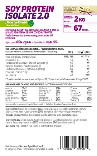 Proteína de Soja Aislada de HSN | Vegan Protein | Proteína Vegana con Stevia | Soy Protein Isolate | Sin Gluten, Sin Colesterol, Sin OMG, Sin Azúcar, Sin Lactosa, Sabor Vainilla, 2 Kg Proteína de Soja Aislada de HSN | Vegan Protein | Proteína Vegana con Stevia | Soy Protein Isolate | Sin Gluten, Sin Colesterol, Sin OMG, Sin Azúcar, Sin Lactosa, Sabor Vainilla, 2 Kg