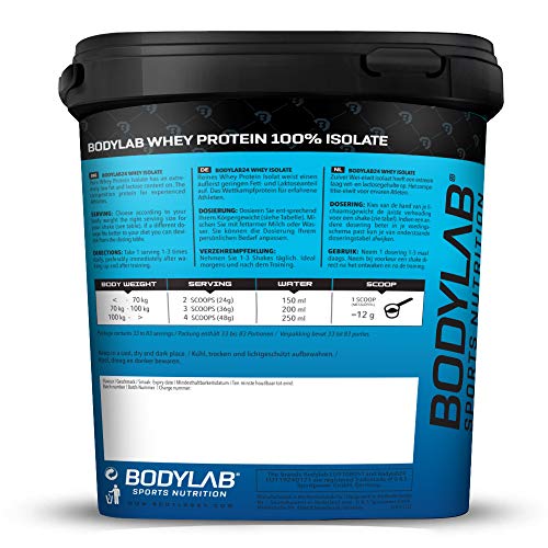Proteína de suero aislada de Bodylab24 2 kg | Proteína en polvo, batido 100% suero aislado | Favorece la musculación | Proteína aislada concentrada en polvo hasta un 89% de proteína | Vainilla Proteína de suero aislada de Bodylab24 2 kg | Proteína en polvo, batido 100% suero aislado | Favorece la musculación | Proteína aislada concentrada en polvo hasta un 89% de proteína | Vainilla