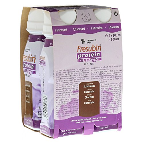 Proteína fresubin Energy Drink Chocolate Botella, 4 x 200 ml