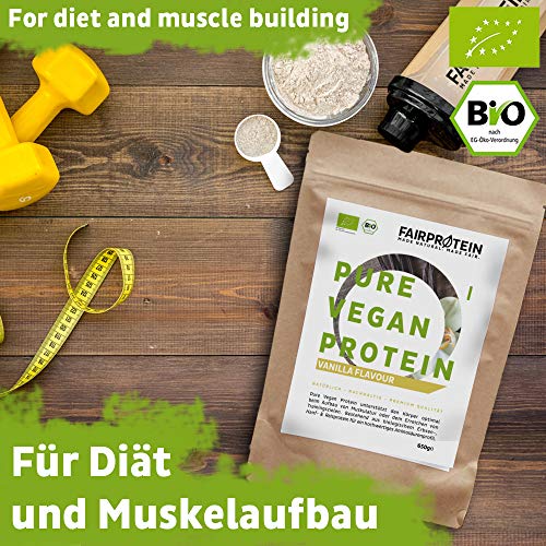 Proteína Vegana BIO Vainilla sin soja de Alemania - Polvo de Proteína Orgánica 650g de Arroz, Proteína de Cáñamo y Proteína de Guisante"Como batido de proteína orgánica" Proteína Vegana BIO Vainilla sin soja de Alemania - Polvo de Proteína Orgánica 650g de Arroz, Proteína de Cáñamo y Proteína de Guisante"Como batido de proteína orgánica"