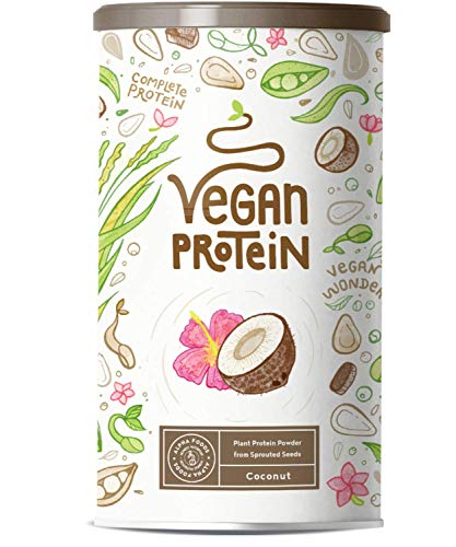 Proteina Vegana | COCO | Proteína vegetal de soja, arroz, guisantes, semillas de lino, amaranto, semillas de girasol y semillas de calabaza germinadas | 600 g en polvo con sabor a Coco natural Proteina Vegana | COCO | Proteína vegetal de soja, arroz, guisantes, semillas de lino, amaranto, semillas de girasol y semillas de calabaza germinadas | 600 g en polvo con sabor a Coco natural