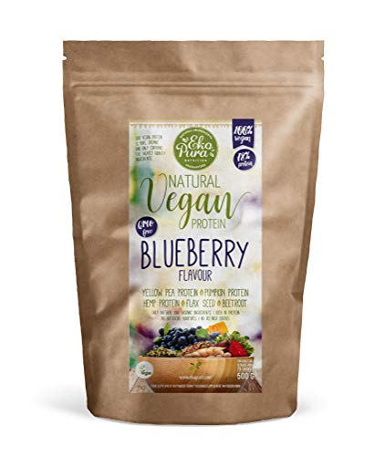 Proteína Vegana Natural - Arándano - 78% de Proteina - Ingredientes orgánicos (500g) Proteína Vegana Natural - Arándano - 78% de Proteina - Ingredientes orgánicos (500g)