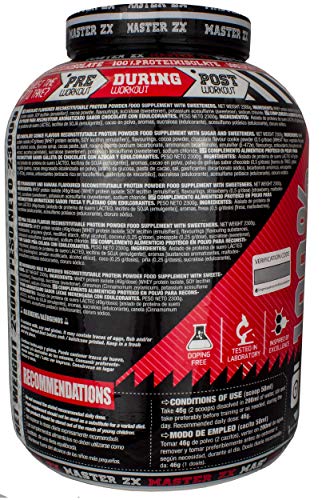 PROTEINA WHEY ISO | Master ZX - 2,3 KG - PROTEINA ISOLADA | proteína en polvo, máxima pureza (Doble Choco) PROTEINA WHEY ISO | Master ZX - 2,3 KG - PROTEINA ISOLADA | proteína en polvo, máxima pureza (Doble Choco)