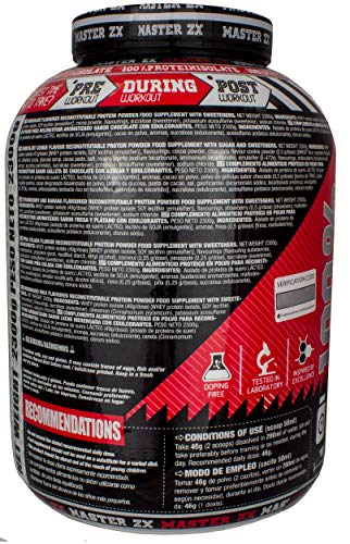 PROTEINA WHEY ISO | Master ZX - 2,3 KG - PROTEINA ISOLADA | proteína en polvo, máxima pureza (Doble Choco)