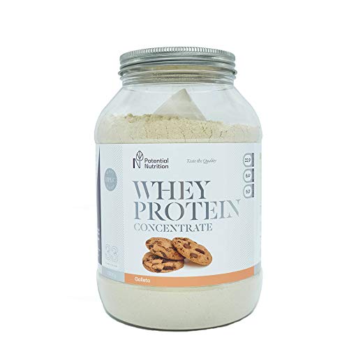 Proteina Whey Premium 1kg - Galleta - Marca España - Sin Azúcares añadidos - Potential Nutrition…