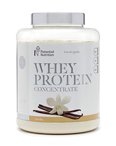 Proteína Whey Premium 2kg - Sabor Vainilla - Marca España - Sin Azúcares añadidos - Potential Nutrition Proteína Whey Premium 2kg - Sabor Vainilla - Marca España - Sin Azúcares añadidos - Potential Nutrition