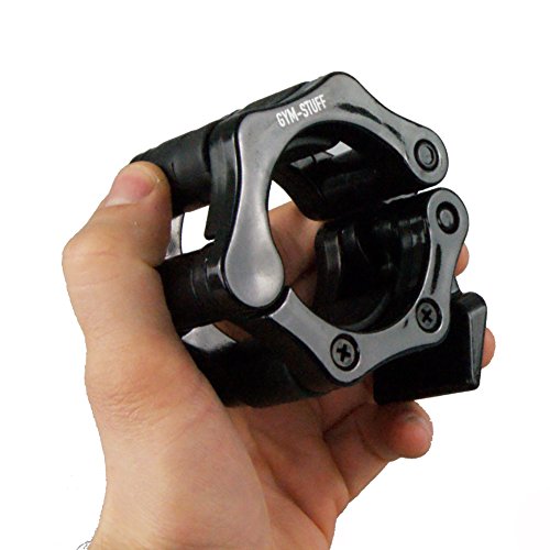 PROTONE - Abrazadera olímpica de 5 cm para Levantamiento de Pesas, Negro PROTONE - Abrazadera olímpica de 5 cm para Levantamiento de Pesas, Negro