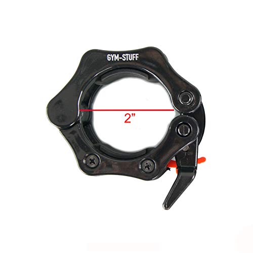 PROTONE - Abrazadera olímpica de 5 cm para Levantamiento de Pesas, Negro PROTONE - Abrazadera olímpica de 5 cm para Levantamiento de Pesas, Negro