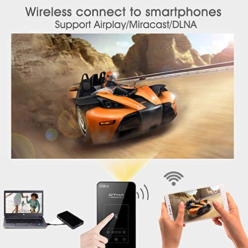 Proyector Mini Portátil, OTHA Mini Proyector Android 7.1,DLP Proyector Soporte Full HD 1080P Bluetooth HDMI,con Tripod Remote touchpad Proyector Mini Portátil, OTHA Mini Proyector Android 7.1,DLP Proyector Soporte Full HD 1080P Bluetooth HDMI,con Tripod Remote touchpad