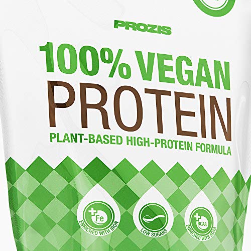 Prozis 100% Vegan Protein 900 g Fresa Pura Proteína Vegana En Polvo Apto A Dietas Vegetarianas Y Veganas