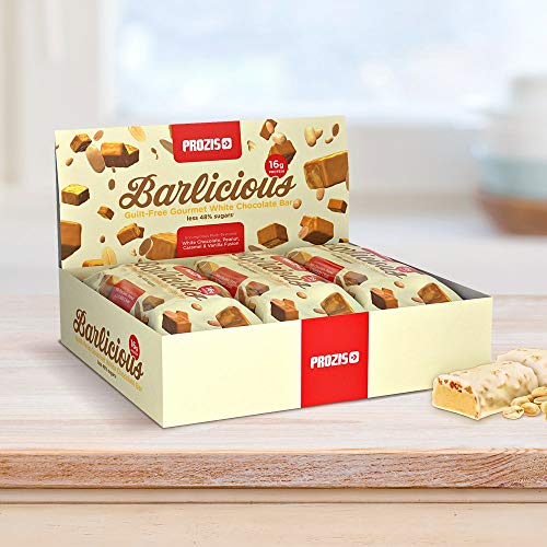 Prozis Barlicious Protein Bar, Chocolate Blanco - 6 Unidades de 65 g