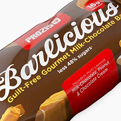 Prozis Barlicious Protein Bar, Chocolate con Leche - 6 Unidades de 65 g