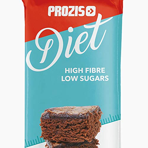 Prozis Diet Bar 12x35g - Delicioso Aperitivo Brownie de Chocolate - Rico en Proteína y Bajo en Hidratos de Carbono y Azúcares - Ideal para las Dietas de Pérdida de Peso y Libre de Culpa
