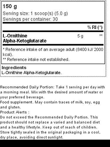 Prozis L-Ornithine AKG, Natural - 150 gr Prozis L-Ornithine AKG, Natural - 150 gr