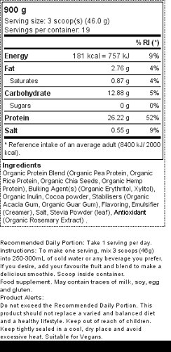 Prozis Organic Vegetable Protein 900 g Sabor Chocolate - 900 g