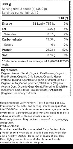Prozis Organic Vegetable Protein 900 g Sabor Chocolate - 900 g Prozis Organic Vegetable Protein 900 g Sabor Chocolate - 900 g