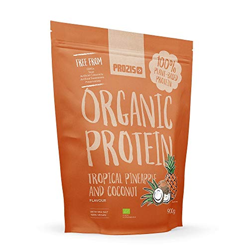 Prozis Organic Vegetable Protein 900 g Sabor Tropical de Piña y Coco - 900 g