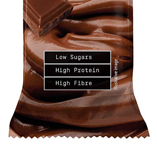 Prozis Zero Snack Barra Rico En Proteína y Bajo en Hidratos de Carbono y Azúcares, Doble Chocolate - 12 x 35 g